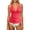 Red, variant on YuYuBao Womens Tankini Swimsuits Tummy Control Swim Tops With High Waist Bottoms Two Piece Beach Bikinis