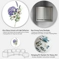 thumbnail image 5 of Designart 'Bouquet Of Lavender Anemone Artichoke & Hydrangea ' Traditional Circle Metal Wall Art 29x29 - Disc of 29, 5 of 5