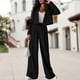 thumbnail image 4 of Pantalones Traje de dos piezas para mujer, Blazer de Color sólido, conjuntos de 2 piezas, trajes de trabajo femeninos Cgtredaw Negro T S para Mujer, 4 of 5