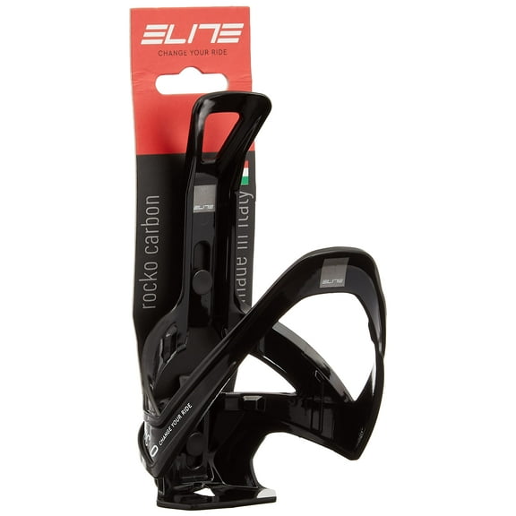 Elite Rocko carbon bottle cage gloss black / white