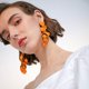 thumbnail image 5 of CHAO NaranjaPendientes de pétalos de flores acrílicas, pendientes largos con pétalos de rosa para mujeres y niñas, bodas, día de San Valentín, 5 of 5