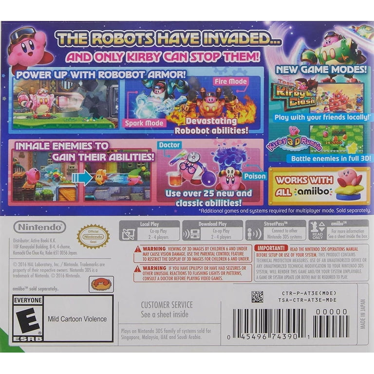 Nintendo 3DS Kirby Planet Robobot - Action-Platformer Robot Game