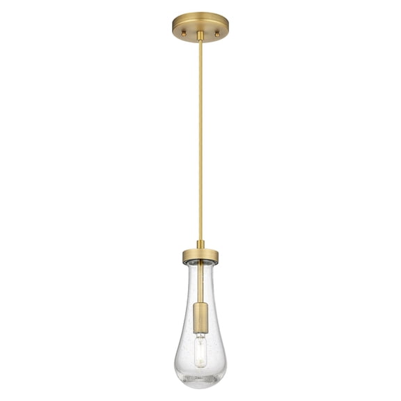 451-1P-BB-G451-4SDY Innovations Lighting Owego - 1 Light Cord Hung Pendant-4.75 Inch Wide and 11 Inch Tall-Brushed Brass Finish-Seedy Glass Color