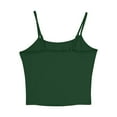 thumbnail image 7 of FRSASU 2PC Womens Camisole Sleeveless Round Neck Solid Spaghetti Strap Tank Tops Basic Shirt Green S(S), 7 of 7