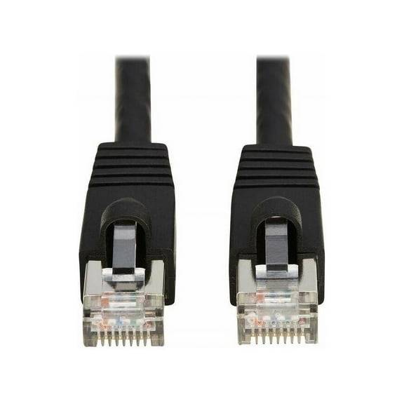 Eaton Tripp Lite Series Cat8 40G Snagless SSTP Ethernet Cable RJ45 M/M PoE Black 10 ft. 3.1 m