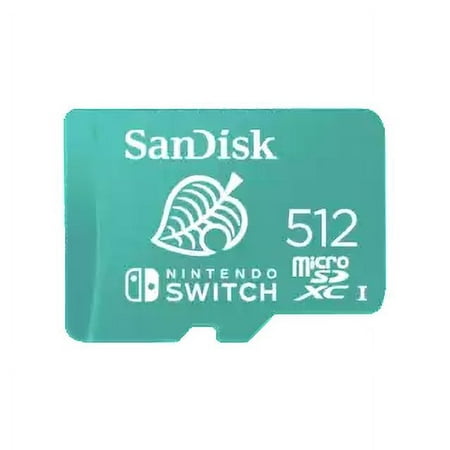 SanDisk 512GB microSDXC Memory Card for Nintendo Switch, Animal Crossing Leaf - SDSQXAO-512G-ANCZN