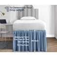 thumbnail image 5 of SGI Bedding Dorm Room Bed Skirt | Twin XL 40" Ruffled Microfiber Bed Skirt | Fade Resistant, Wrinkle Free, Anti-static, Decorative, Extra Storage Space, Clutter-Free | Mediterranean Blue, 5 of 8