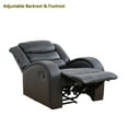 thumbnail image 2 of Aukfa Leather Recliner Chair, Overstuffed Single Sofa Armchair for Living Room Bedroom, Black, 2 of 10