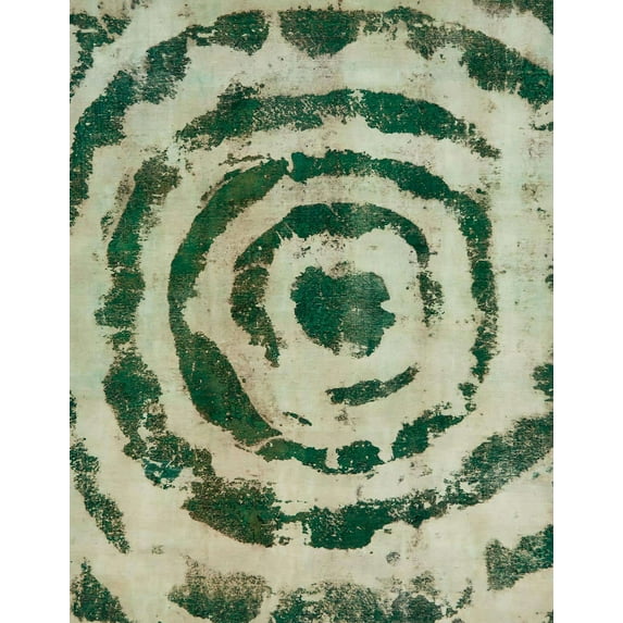 Ahgly Company Indoor Rectangle Abstract Sage Green Abstract Area Rugs, 3' x 5'
