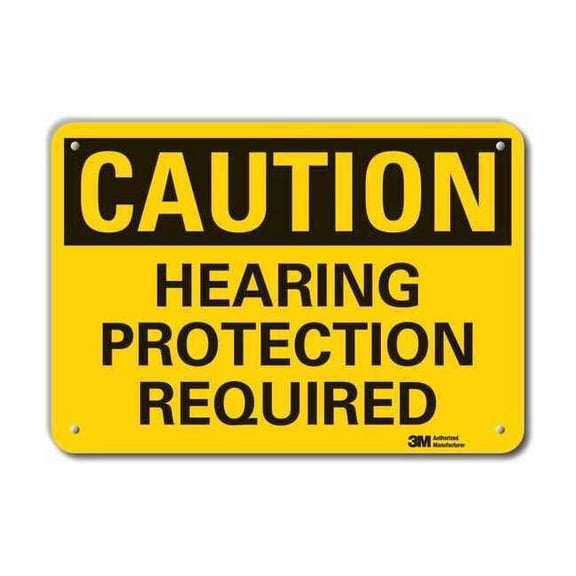 Lyle Caution Sign,10 in H,Aluminum, LCU3-0306-RA_14x10 LCU3-0306-RA_14x10