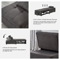 thumbnail image 5 of Aukfa 3-in-1 Futon Sofa Bed Chair,Adjustable Reading Lounge Chair with Pillows, Gray, 5 of 9