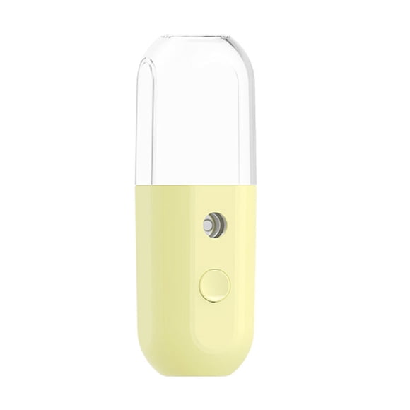 Naiovety Pulverizador facial portátil de mano transparente estuche hidratante 1800mAh carga USB cuidado de la piel vaporizador fabricante de Humidificadores Amarillo