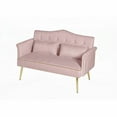 thumbnail image 4 of Contemporary Pink Velvet 2-Seater Sofa | Easy Assembly, 4 of 9