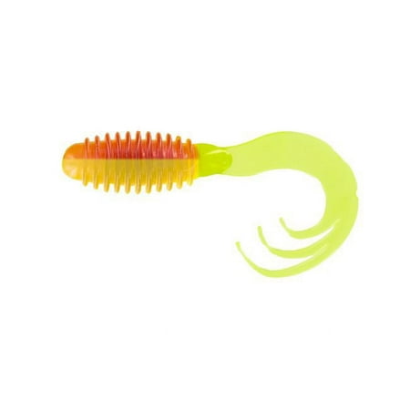 2 in. Ring Triple Tip Grub Yellow Jacket Fishing Lure - Pack of 10