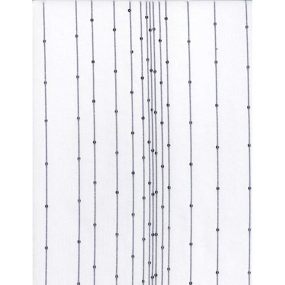 Your Zone 84 in. Sequin Stripe Single Curtain Panel, White - image 2 of 2
