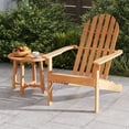 thumbnail image 4 of Gymax 2PCS Adirondack Chair Acacia Wood Fire Pit Chair w/ Backrest & Armrests Campfire Chair Outdoor Lawn Chair for Patio, 4 of 10
