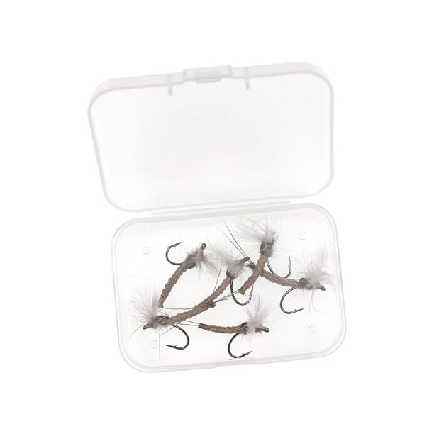 Trout Dry Fishing Flies,6PCS Dry Fly Trout Fishing Flies baits Lure,dry Fly  Assortment Flies Direct ,Bass Trouts Salmon Fishing Lures Steel,Artificial