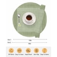 thumbnail image 6 of 15 Inch Round Placemats Set of 6, Cameo Green Retro Greek Key Non Slip Heat Insulation PP Table Mats, Geometric Greece Ancient Rustic Washable Place Mats for Kitchen Dining Party Table Decor, 6 of 7