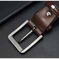 thumbnail image 5 of Black Mens 35mm Double Loop Leather Belt, 5 of 5