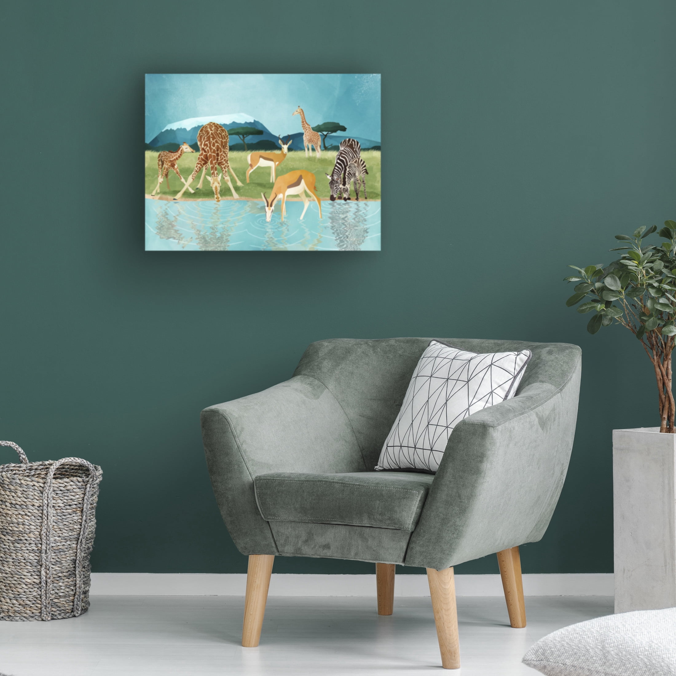 Trademark Fine Art Goed Blauw Savannah Canvas Wall Art
