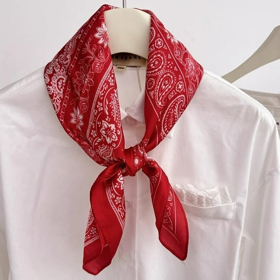 Silk Square Scarf Women Hijab Hair Bands Neckerchief Female Satin Shawl