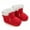 Red, variant on Baby Girls Boys Plush Snow Boots Soft Sole Anti-Slip Mid Calf Warm Winter Toddler Walking Shoes 0-6 Months