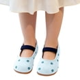 thumbnail image 2 of Toddler Girls Solid Round Toe Princess Dress Shoes, Non Slip Soft Comfort Sole Slip On Casual Footwear for Little Girls Daily Outfits Blue 6-7 Years, 2 of 7