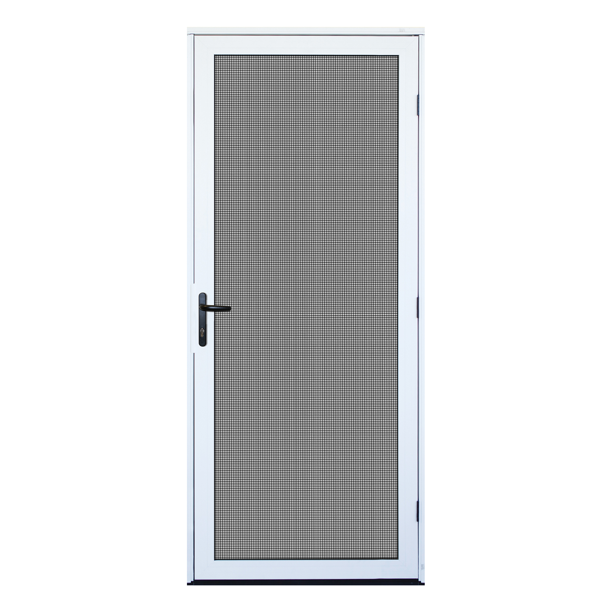 32 in. x 80 in. White Surface Mount Ultimate Security Screen Door with