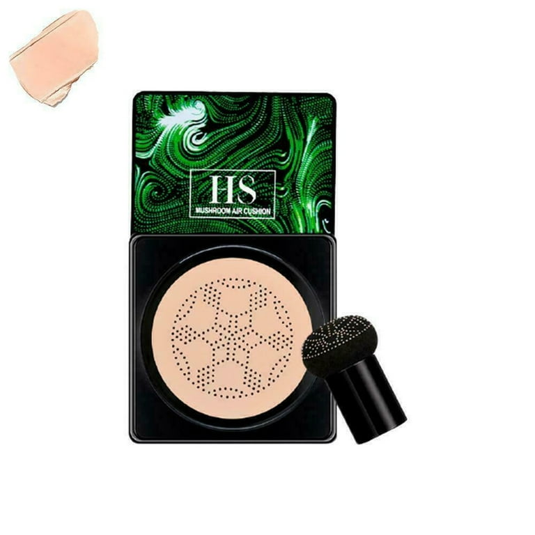 WATER SHINE Air Cushion BB Cream Waterproof Brighten Concealer Foundation  with Mushroom Puff Sponge (Natural Colour) Size
