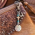 Bicoasu 2024Clearance! Horse and Rider Blessing Keychain with Cross