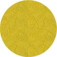 thumbnail image 1 of Ahgly Company Machine Washable Indoor Square Transitional Golden Yellow Area Rugs, 3' Square, 1 of 7