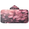thumbnail image 3 of BZSMCE Towels Kids Hooded Beach Towel Pink Glittery Flowers Pool Bath Towel Soft, 3 of 7