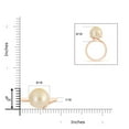 thumbnail image 4 of Angara Golden South Sea Cultured Pearl Ring with Spiral Metal Loop in 14K Rose Gold for Women | June Birthstone Jewelry for Her, 4 of 5