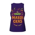 thumbnail image 5 of Easygdp Mardi Gras2 Men's Tank Top, Sleeveless Muscle T Shirts, Breathable, Quick-Dry, Loose for Gym, Running, Fitness - Small, 5 of 9