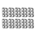 thumbnail image 2 of Santa with Savings!1 Pack of 10 Six-Compartment Foil Boxes By Homng, High Grade Aluminum Pan 6 Cup Cupcake Aluminum Pans Favorite Tin for Baking Cupcakes Tin for Baking Cupcakes Pans Disposable, 2 of 8
