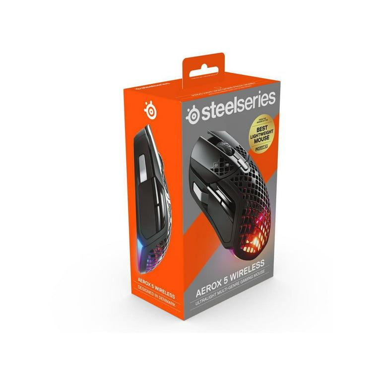 SteelSeries Aerox 5 Wireless - Lightweight Wireless Gaming Mouse - 18000  CPI -- TrueMove Air Optical Sensor - Ultra-lightweight Water Resistant  Design