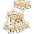 thumbnail image 5 of 3 Tier Countertop Fruit Basket Metal Wire Basket Vegetable Basket for Kitchen Counter Fruit Holder for Potatoes Veggie, Gold, 5 of 7