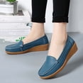 thumbnail image 2 of SuTry Women's Moccasin Loafers Slip On Wedge Heel Lightweight Comfortable PU Leather Casual Walking Shoes(39), 2 of 8