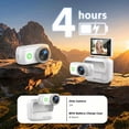thumbnail image 3 of Ourlife Mini Wearable Action Camera, 4K Video, 48MP Photos, 2.0" Flip Screen, WiFi App, Magnetic Mount, Charging Case, 64GB Card, White, 3 of 11