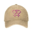 thumbnail image 4 of ZICANCN Pink Hearts Cross Under The Point Adjustable Baseball Cap Women , Hats for Men Adult Washed Cotton Denim Baseball Caps Fashion, 4 of 8