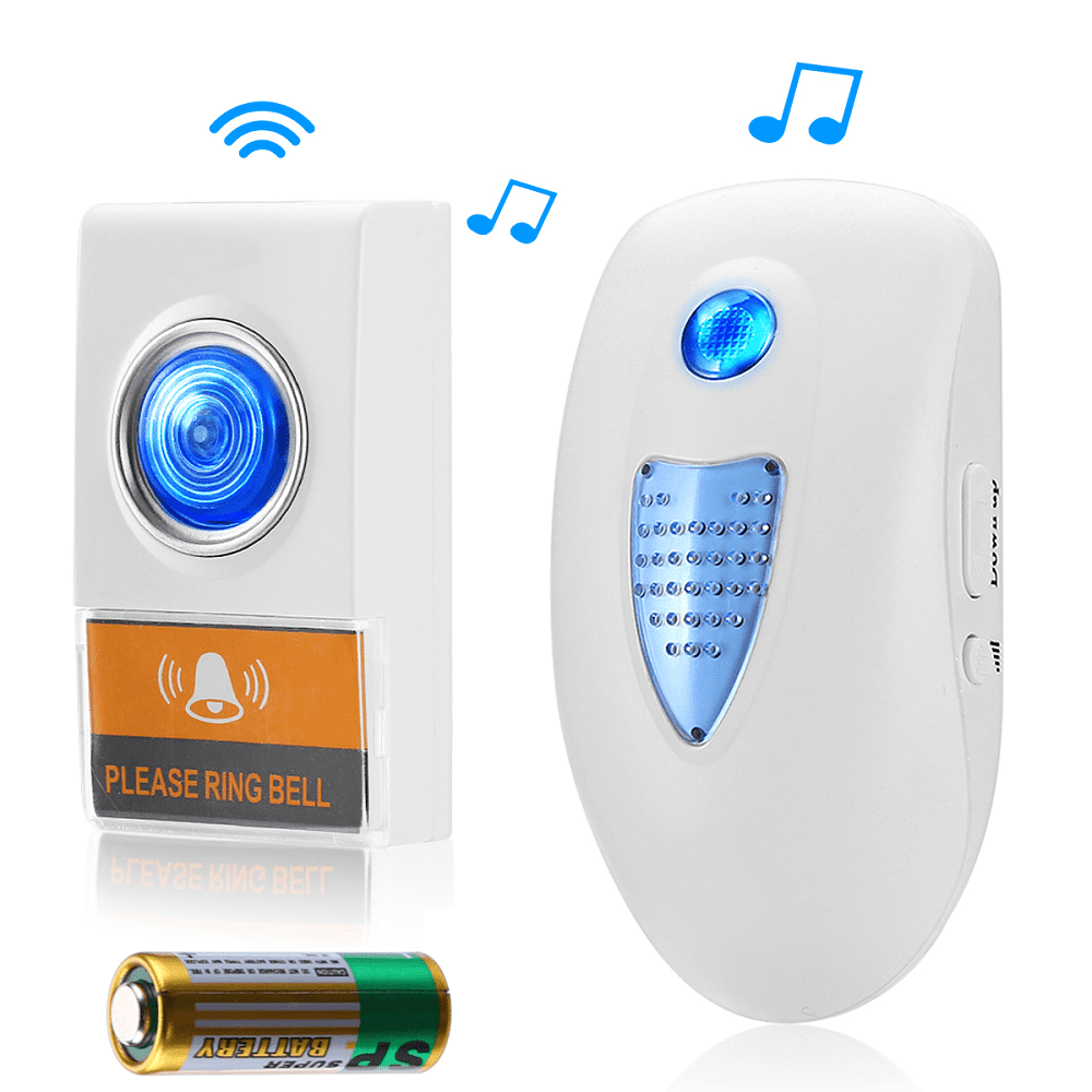 Wireless Door Bell Doorbell Loud Chime LED 1 Transmitter 1 Plug in