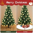 thumbnail image 3 of 36 Inch Christmas Tree Skirt – Velvet Plush Tree Mat, Soft Thickened Polyester with Red Ties, Single-Sided Printing, Available in 30in/36in/48in, Perfect for Holiday Xmas Tree Decoration, 3 of 7