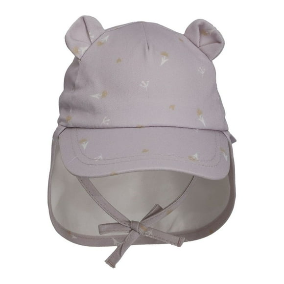 CaliKids Chapeau Boule en Coton Biologique avec Rabat - Orchidée (S, 3-9 Mois)
