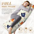 thumbnail image 4 of Body Pillow Cover - Soft Body Pillow Pillowcase, flower leaves B Breathable Long Body Pillow Case Cover with Invisible Zipper 20x60in, 4 of 5