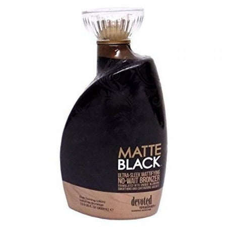 - Matte Black, Ultra Sleek, No Wait Tanning Bronzer Lotion 13.5 Ounce