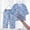 Sky Blue, variant on CYRBOKO Pajama Sets for Boys, Comfy Printed Cotton 3/4 Sleeve Loungewear Sets Pink Size 9-10 T