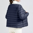 thumbnail image 5 of Women's Packable Down Jacket Lightweight Puffer Jacket Winter Coat Warm Light Outerwear Women's Warm Coat S-179 Navy 4XL, 5 of 5