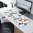 thumbnail image 2 of Long Mouse Pads for Desk,White Dinosaurs Trees Text Pattern Desk Mats on Top Of Desks, Desk Mouse Pad Extra Large with 3mm Non-Slip Base and Stitched Edge for Gaming,Office,Work,Home 31.5"x11.8", 2 of 6