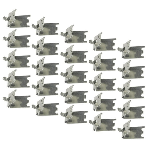 FRCOLOR  25 Pcs Refrigerator Shelf Clips Universal Fridge Stand Shelves Silver