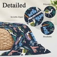 thumbnail image 2 of Tropical Palm Trees Pillow Covers, Linen Long Throw Pillow Case, Desert Camels Houses Aloe Vera Black Holiday Pillow Protector Decorative Cushion Cover for Living Room/Bedroom 20" x 30", 2 of 8